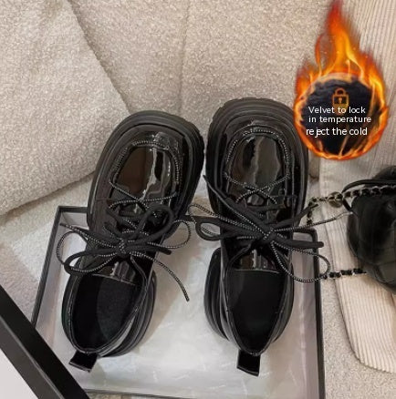 Chaussures à lacets en cuir souple