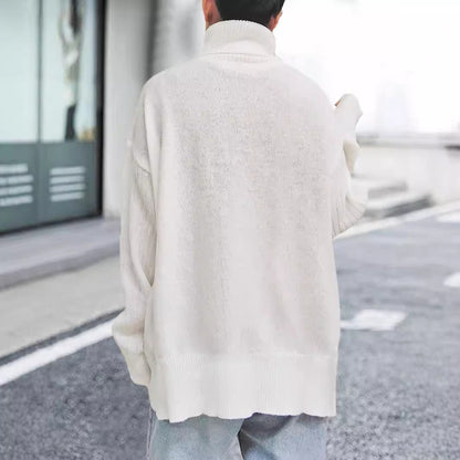 Women's Turtleneck Sweater Fastener Decoration