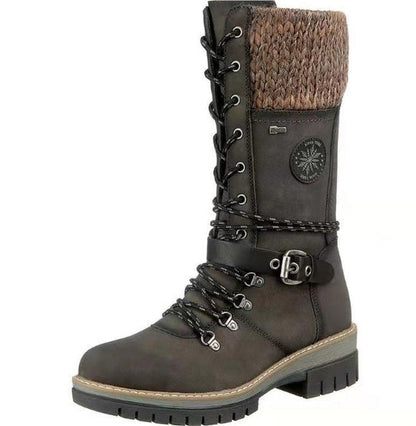 Plus Size Boots Women's Outer Wear Cloth Square Heel Side Zipper