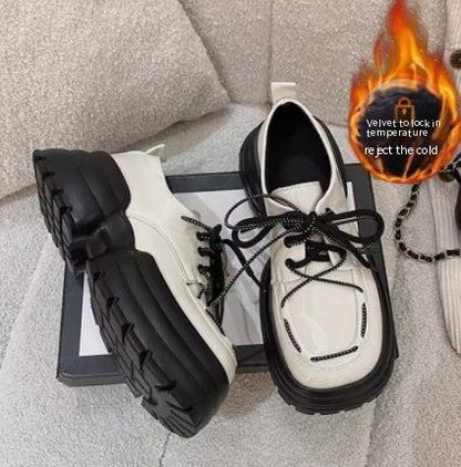 Chaussures à lacets en cuir souple